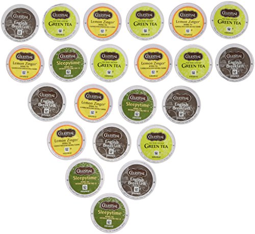 Celestial Seasonings Tea Sampler Keurig Single-Serve K-Cup Pods Variety Pack, 22 Count