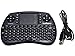 LotFancy 2.4G Wireless Mini Keyboard Touchpad with Mouse Combo for PC/Google Android TV Box/Xbox360/PS3/HTPC/IPTV, LED Backlit, Rechargeable Li-ion Battery, Black