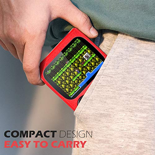 Kiztoys Retro Games Console with 400 Classical FC Games 3 Inch Color Screen Kids Handheld Games Consoles Support TV 2 Players for Teenagers Boys Girls Adults (Red)