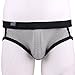 YiZYiF Men's Open Butt Jockstrap Briefs Mesh Fishnet Underwear Black Medium