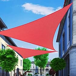 12'X12'X17' Rust Red Shade Sail Triangle Curved Sun