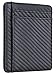 Travelambo RFID Front Pocket Minimalist Slim Wallet Genuine Leather Small Size (01 carbon fiber texture black)