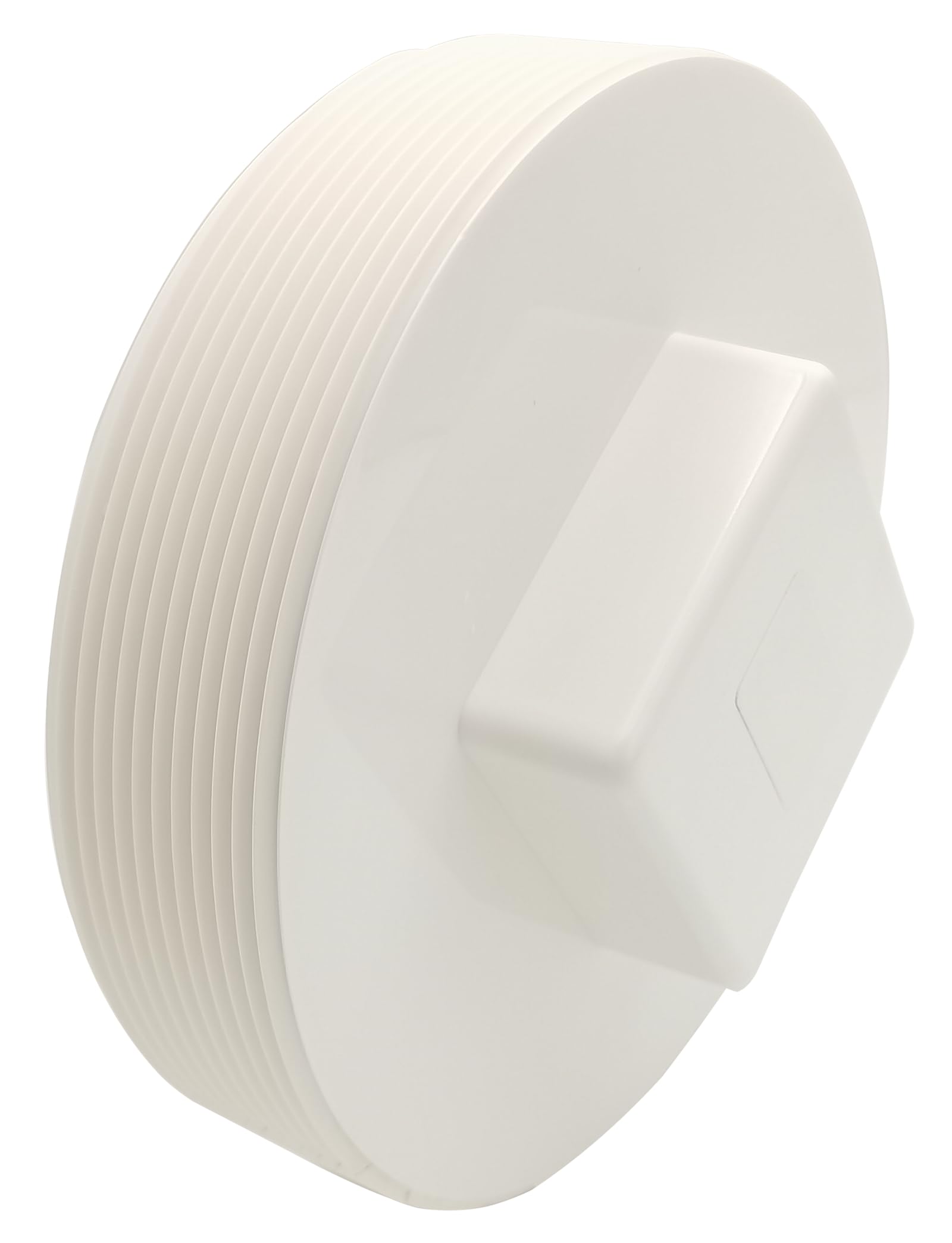 Photo 1 of (2-Pack) PVC Cleanout Plug, 6" Inch NPT Male Threaded Flush Sewer Cleanout Cap Cover Adapter PVC DWV Pipe Fitting Attached to Sewer and Drain Pipe for Plumbing Drainage Piping Systems