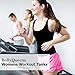 BollyQueena Long Tank Tops for Women, Women's Everyday Summer Workout Tanks for Girls T-Shirt 4 Packs M