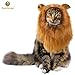 SunGrow Lion Mane Wig with Ears - Photo Prop, Fancy Costume for Large Dogs & Cats - Perfect Lion Hat for Halloween & Cosplay Parties - Realistic, Funny, Cute Headgear