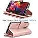 Tekcoo Compatible for LG G7 ThinQ Wallet Case/LG G7 2018 PU Leather Case, Luxury ID Cash Credit Card Slots Holder [Rose Gold] Carrying Folio Flip Cover [Detachable Magnetic Case] & Kickstand