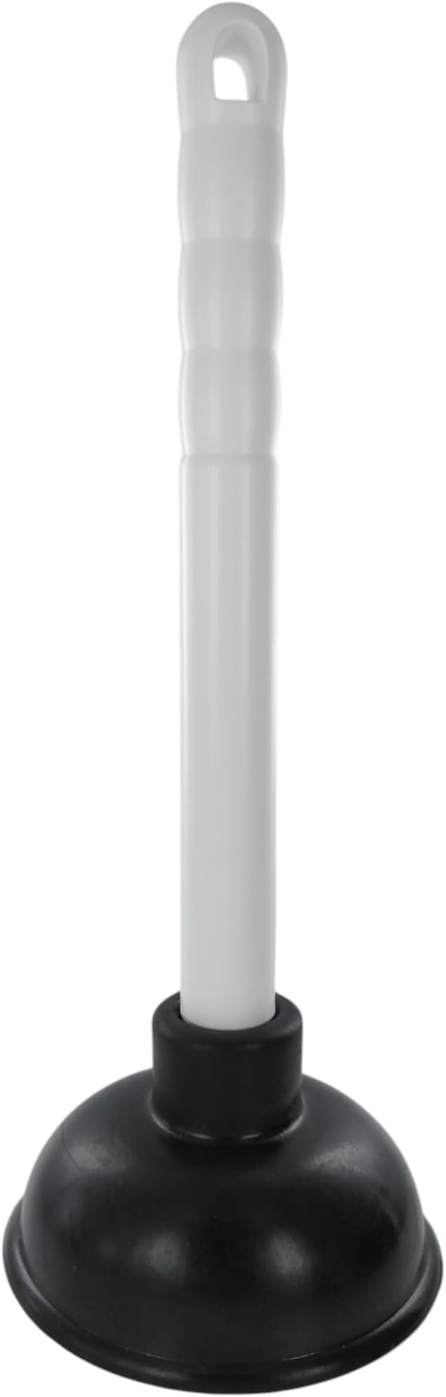Merriway BH01938 100mm Sink Plunger 4 Inch Cup 225mm Plastic Handle White Black