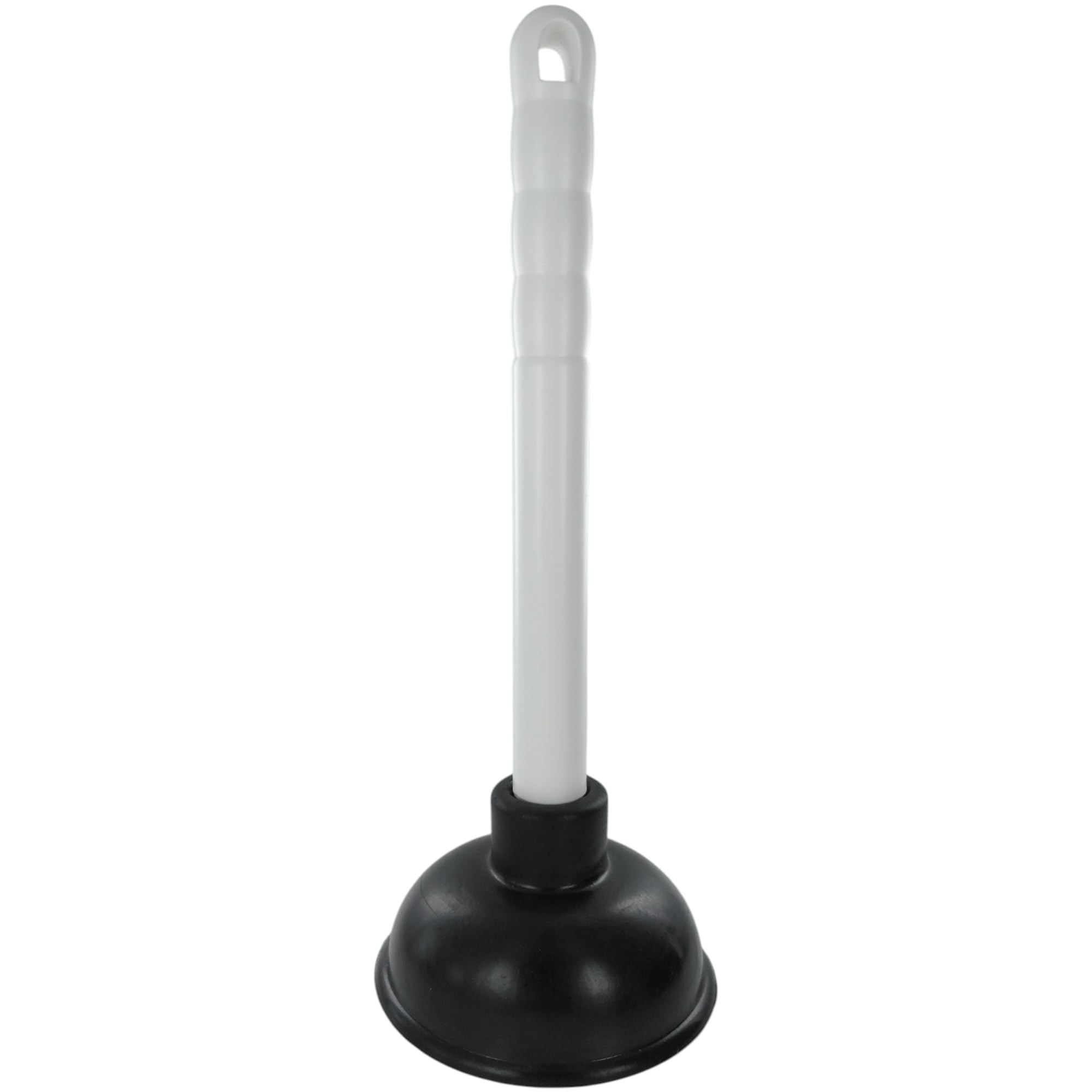 Merriway BH01938 100mm (4 inch) Sink Plunger with 225mm (9 inch) Plastic Handle Diameter, White/Black