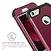 BENTOBEN Phone Case for iPhone 6S/iPhone 6, 4.7 inch, Rugged, Shock-Absorbent, Silicone and Polycarbonate, Wine Red