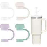 Affute 4 Pcs Straw Covers for Stanley Cup 40-20 oz, 0.4 inches Silicone Straw Cover Caps, Stanley Cups Accessories, Dust-proo