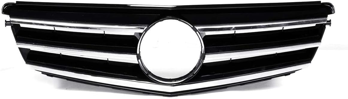 HHS Megan Front Grille Black Car Front Upper Grille Grill Compatible with Mercedes Benz C Class W204 C180 C200 C300 C350 2008-2014 (Color : Black, Size : M)
