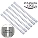 AIZESI 6PCS Spring Tension Rods,23.5 to 43 inch Spring Curtain Rods Window Rods for Kitchen Window Bathroom White Adjustable Tension Rods(60-110CM)