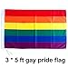 KUNGIX Gay Pride Flag, 2 Pack 3'x5' LGBT Equality Pride Flag, Gay Lesbian Peace Flag