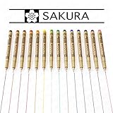 Sakura Pigma Micron - Colour Pigment Fineliners - Set of 14 - 0.5mm