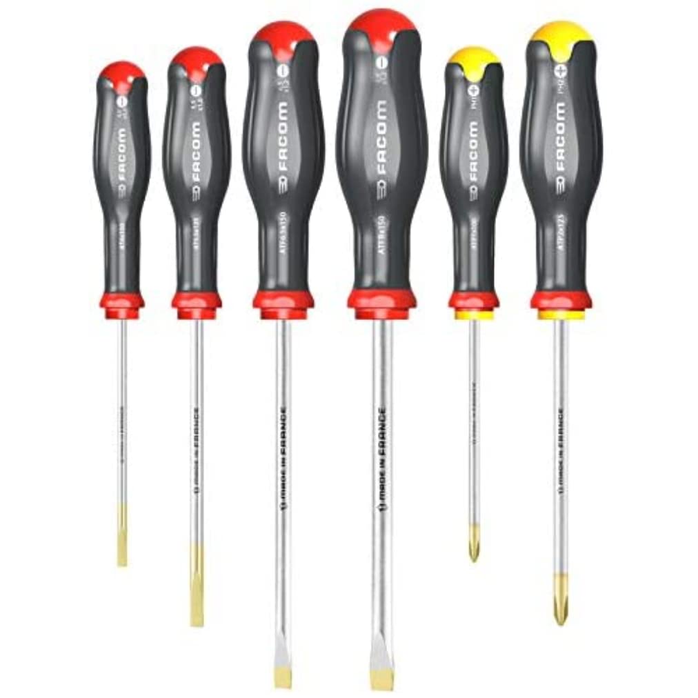 Facom Screwdriver Set, Multicoloured, 6 Pieces