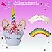 Unicorn Party Supplies Set - Birthday Decorations for Girls - Serves 16 - Magical Plates, Rainbow Straws, Cups, Banner, Cupcake Topper, Wrappers & Tableware kit - Pink items for Kids 1st Party Favors