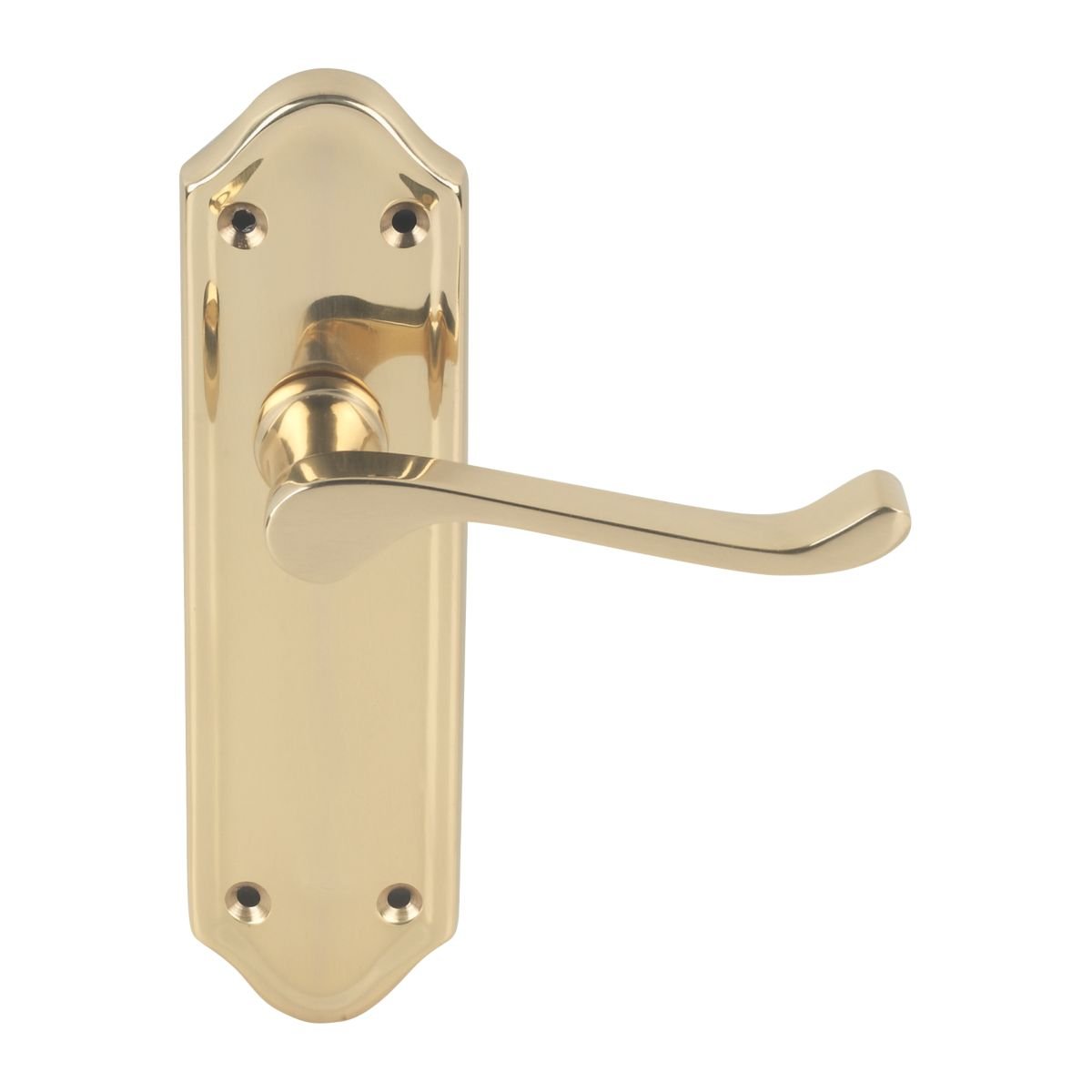 Smith & Locke Sherborne LoB Latch Door Handles Pair Brass Effect