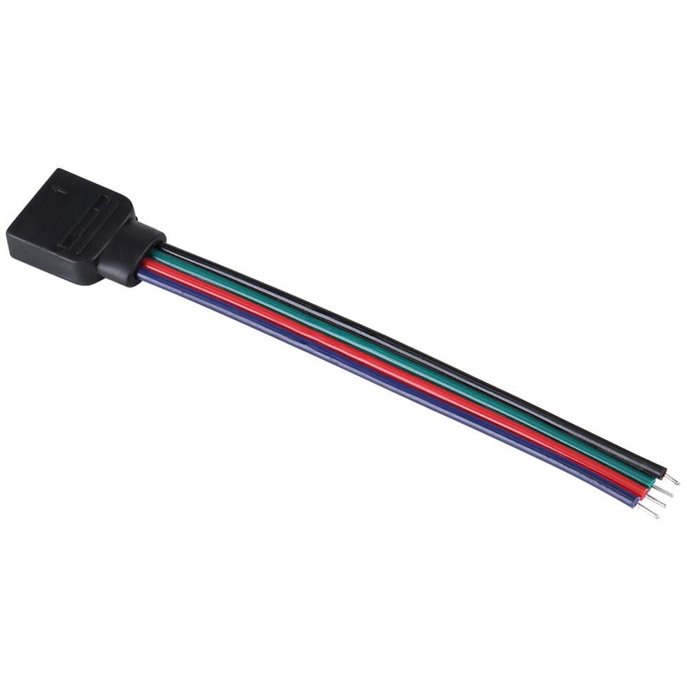 GOTOTOP 20Pcs RGB LED Strip Light Extension Cable 4 Pin Connector PVC Male Female Connector Cables Wires LED Strip Lights Accessories (10 cm) (Women)