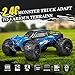 Hosim 1:16 Scale Electric Remote Control Car, 4WD 36+ kmh High Speed All Terrain Off-Road Buggy Monster Truck,Radio 2.4GHz 4x4 RC Cars Trucks Vehicle -Waterproof Toys Trucks Cars for Kids and Adults