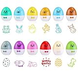 BESTOMZ Easter Stamps for Kids with Easter Egg Design 1.5 Inches Diameter, Set of 12