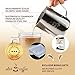 Milk Frothing Pitcher 30oz - Steaming Pitchers - Measurements on Both Sides Inside Plus eBook - Frother cup for Espresso Machines, Milk Frothers, Latte Art - Stainless Steel Coffee Jug