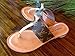 Handcrafted thong sandal fashioned with Repurposed Louis Vuitton monogram canvas