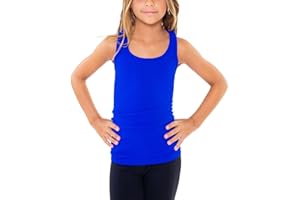 Malibu Sugar Girls Tank Tops Racerback Tank Top - Girls Athletic Dance Tops Cheer Practice Wear for Girls Fits Ages 7-10