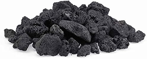 Black Lava Rocks For Fire Pit 20 Pounds Naturally Formed