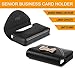 FYY 100% Handmade Premium Leather Business Name Card Case Universal Card Holder with Magnetic Closure (Hold 30 pics of cards) Black