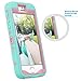 ULAK iPhone SE Case,iPhone 5S Case, iPhone 5 Case, Knox Armor Heavy Duty Shockproof Sport Rugged Drop Resistant Dustproof Protective Case Cover for Apple iPhone 5 5S SE-(Mint Green+Rose Gold)