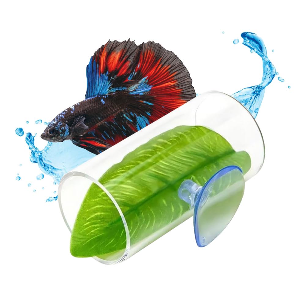 Betta Fish Tunnel Toys,Acrylic Hollow Fish Hideout Tube Hollow Design for Small Fishs Shrimp Guppies