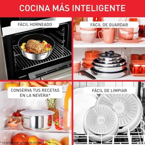 Ingenio Emotion - Juego de 3 Cazos, Acero Inox, Sin Revestimiento