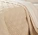 Lavish Home Ivory Quilt Coverlet- for Twin Size Beds-Basket Weave Quilted Pattern-Soft & Lightweight Bedding for All Seasons- Solid Color Bedspread