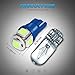 Partsam T10 LED Light Bulbs 194 168 175 2825 Lights Car Interior Dome Map Door Courtesy License Plate Light-2Pcs Ice Blue