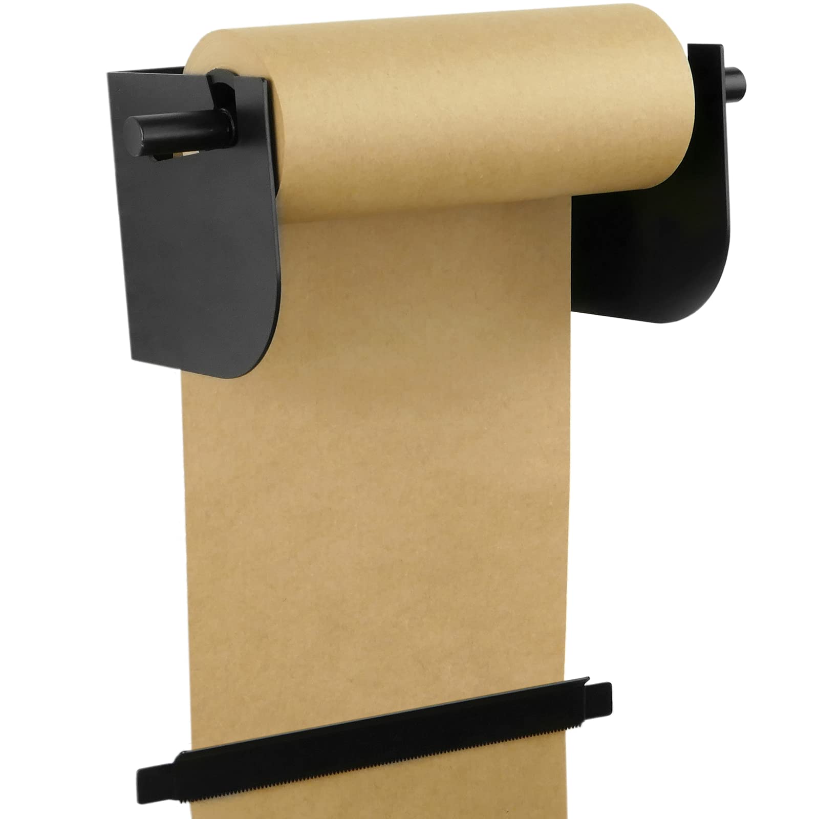 PrimeMatik - Wall-mounted toilet roll holder with 30 cm paper reel. Packaging paper dispenser in rolls up to 31cm 12"