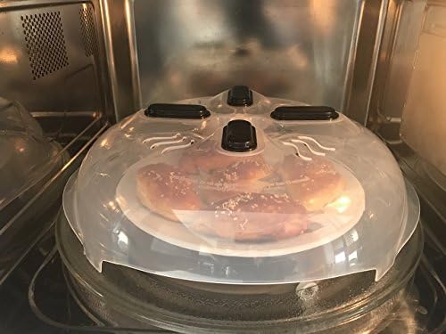 Microwave Hover Splatter Cover | Anti-Sputerring Cover | Food Splatter Guard | Magnetic Microwave Splatter Lid | Hover Cover | Steam Vent | by mecintrade