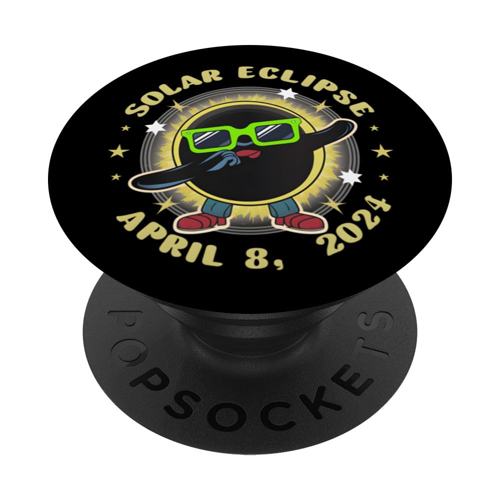 Dab Sun Solar Eclipse 2024 Totality April 8 Men Boys Kids PopSockets Swappable PopGrip