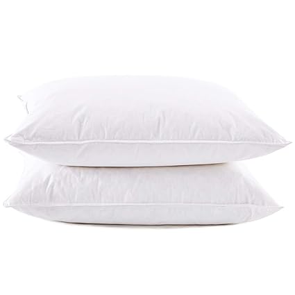 Amazon Com Puredown Premium White Goose Feather And Down Pillow