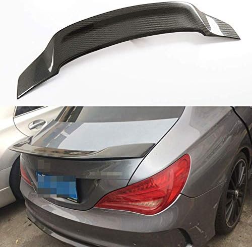 送料無料 新品 リアルカーボンファイバーカーリアスポイラーテールゲートスポイラーテールリアトランクウイングリップメルセデスベンツclaクラスw117 C117 Cla45 Cla 4ドア14 17 車の改造アクセサリー 高い品質人気殺到