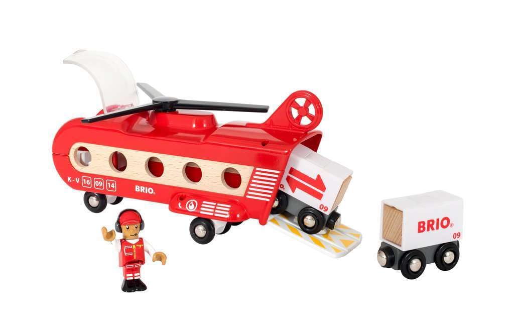 BRIO World Airport Cargo Transport Helicopter for Kids Age 3 Years Up