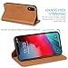 SHIELDON Genuine Leather iPhone XR Folio Wallet Magnetic Protective Case Shock Absorbing RFID Blocking Card Holder Kickstand Compatible with iPhone XR (6.1 inch) - Brown