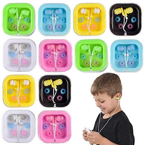 ArtCreativity Colorful Earbuds for Kids and Adults, Set of 12, Wired