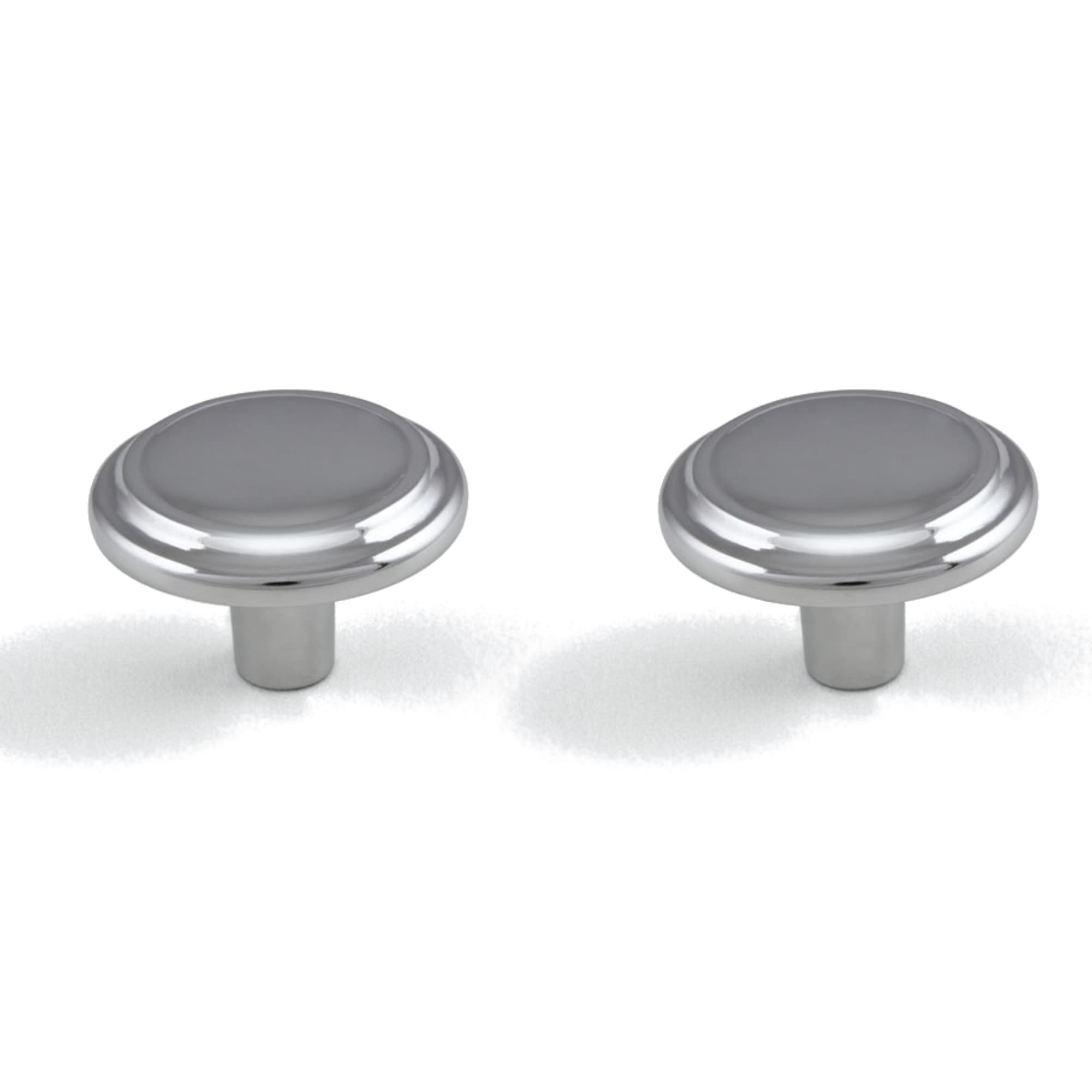 cyclingcolors 2 x Drawer Knobs Polished Chrome 20 mm Furniture Style Door Handle Dresser Cupboard Home Screw