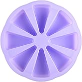 Mirenlife Triangle Cavity Silicone Portion Cake Pan Slices Pastry Pizza Slices(Light Purple)