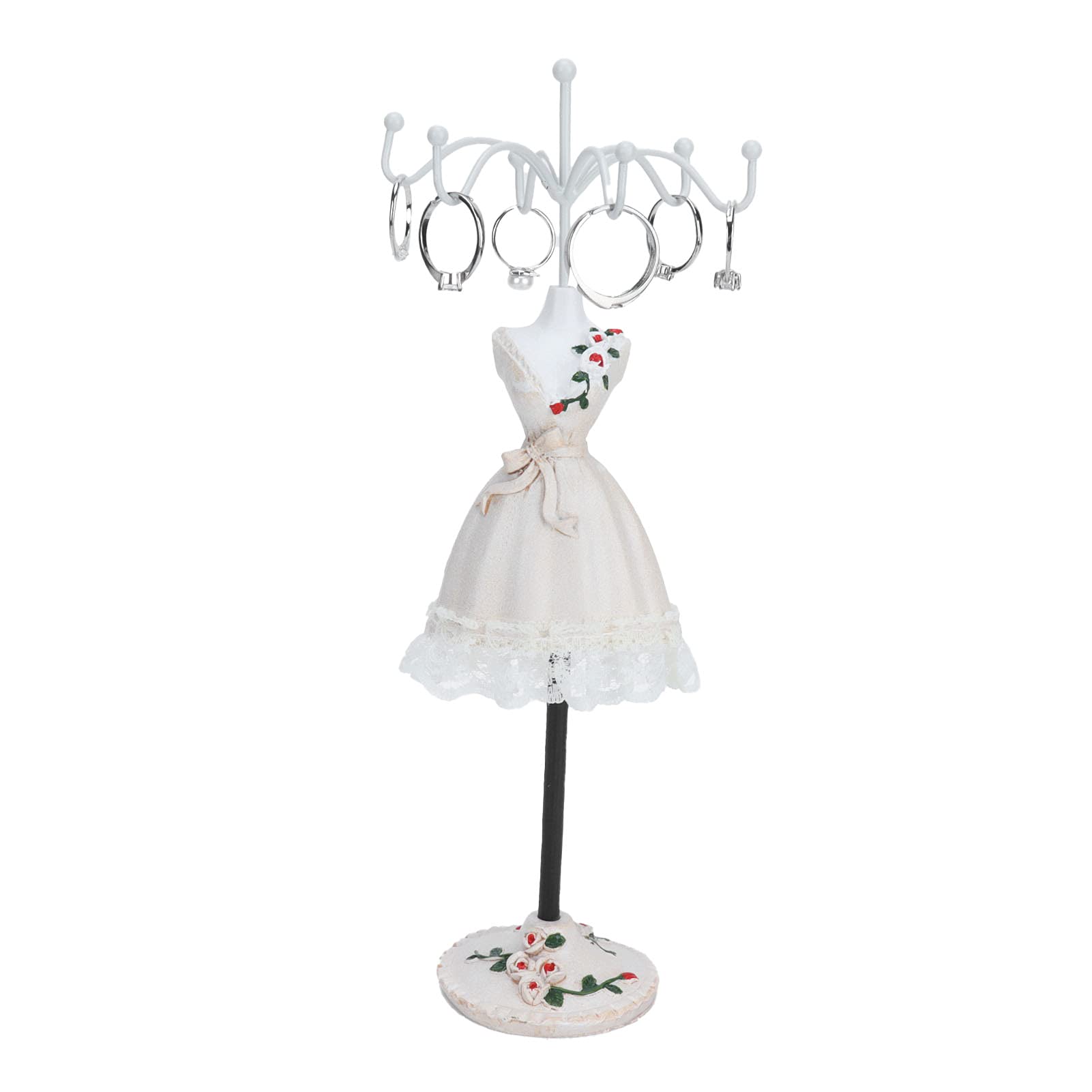 Necklace Stand Jewelry Organizer Display Stand Jewelry Holder Jewelry Stand Display Earrings Necklace Storage Polyresin Doll Holder with Rotatable Bracket Free Standing Necklace Holder Display(#1)
