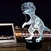 Tiscen 3D Illusion Night Light, LED Table Desk Lamps, Dinosaur Nightlights, 7 Colors USB Charge Lighting Bedroom Home Decoration for Kids Christmas Halloween Birthday Gift,Plastic