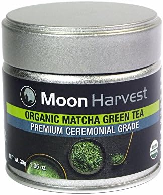 Moon Harvest Organic Matcha - Premium Ceremonial Grade - First Harvest Green Tea Powder – USDA Certified – Suitable as Weight Loss Tea - Highest Grade Matcha from Uji Region, Japan - 30g | 1.06oz