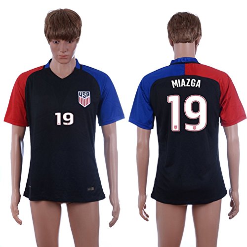 2016 USA Copa America away Soccer jersey 19# MIAZGA US black short-sleevs shirt
