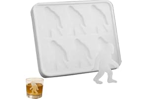 Silicone Ice Cube Molds Novelty Ice Cube Trays, Sasquatch Shape Silicone Molds, Funny Popsicle for Halloween Party Drinks, Ea