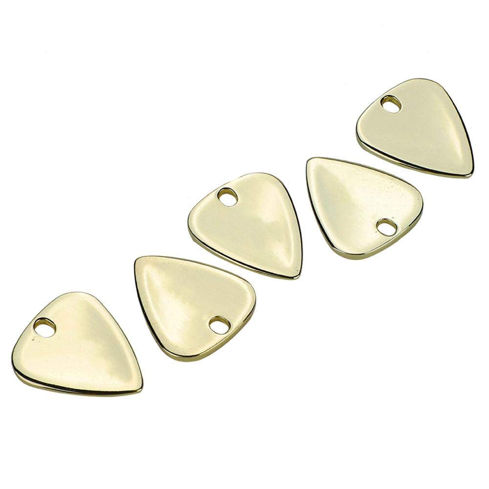 5 PCs Metal Premium Guitar Picks Plectrum for Your Electric Acoustic or Bass Guitar Musical Instruments Accessory(Gold)